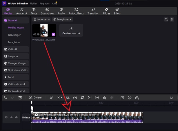 accélérer une vidéo sur edimakor