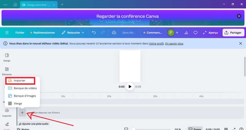 ajouter musique sur video canva
