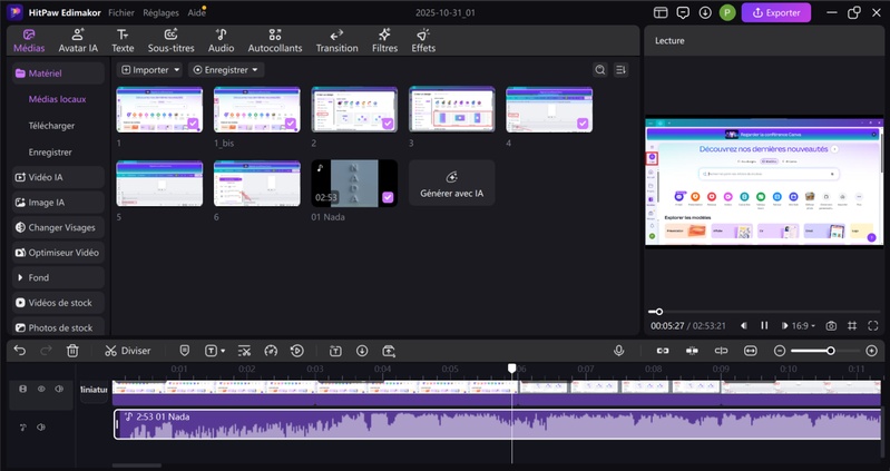 ajouter musique sur vidéo Edimakor