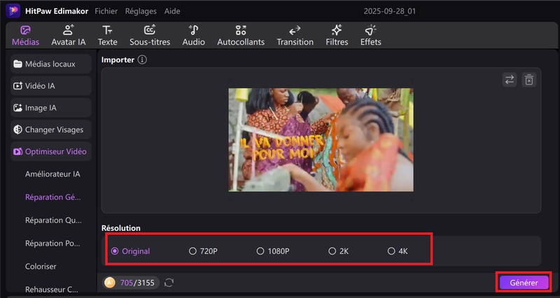améliorer la qualité d une vidéo pixelisée Edimakor