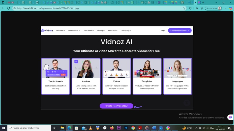 application avatar gratuit Vidnoz