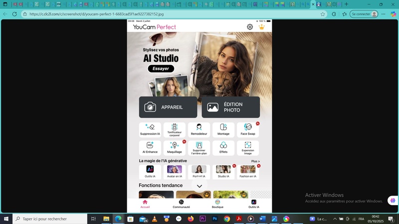application avatar gratuit YouCam Perfect