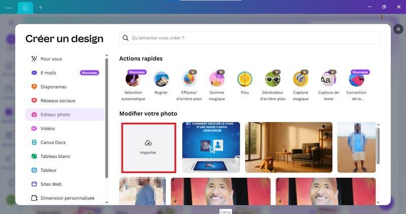canva modifier photo