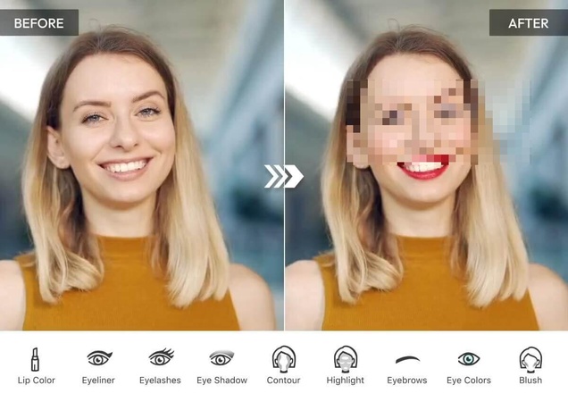 comment flouter un visage sur instagram avec YouCam Video