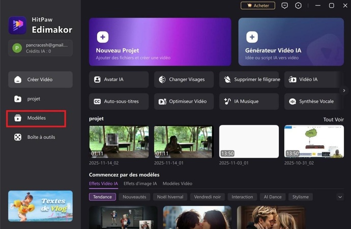 modèle bande annonce Edimakor