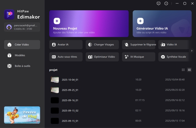 comment créer une bande annonce gratuit avec Edimakor