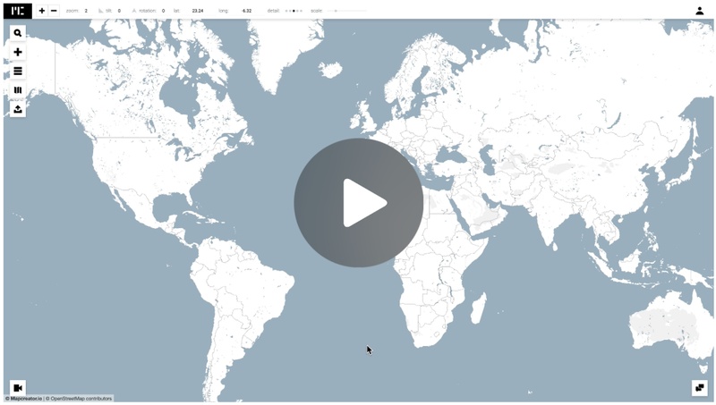 créer une carte animée pour vos vidéos de voyage Mapcreator