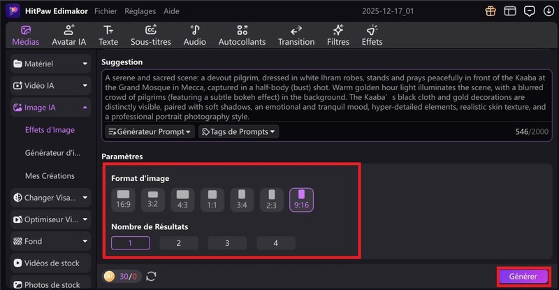deepfake photo Edimakor image ia modèle générer