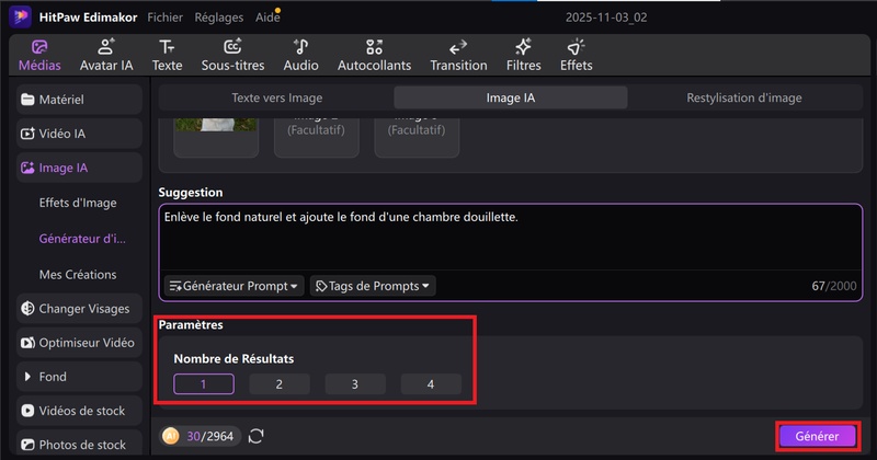 Edimakor modifier photo