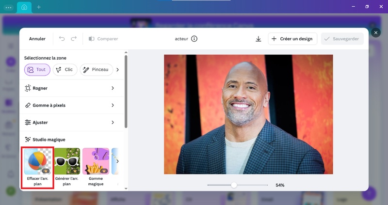 enlever le fond d une image canva
