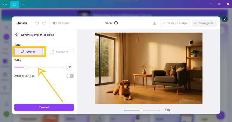 enlever le fond d une image canva