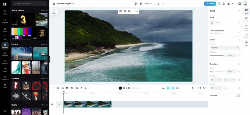 enlever logo sur photo avec capcut