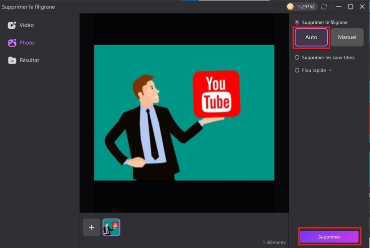 comment enlever logo sur photo avec edimakor