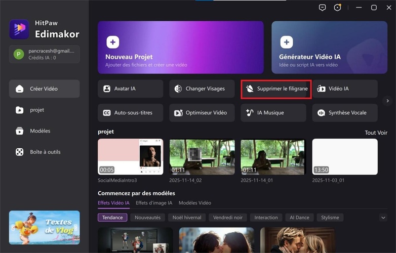 comment enlever logo sur photo avec edimakor