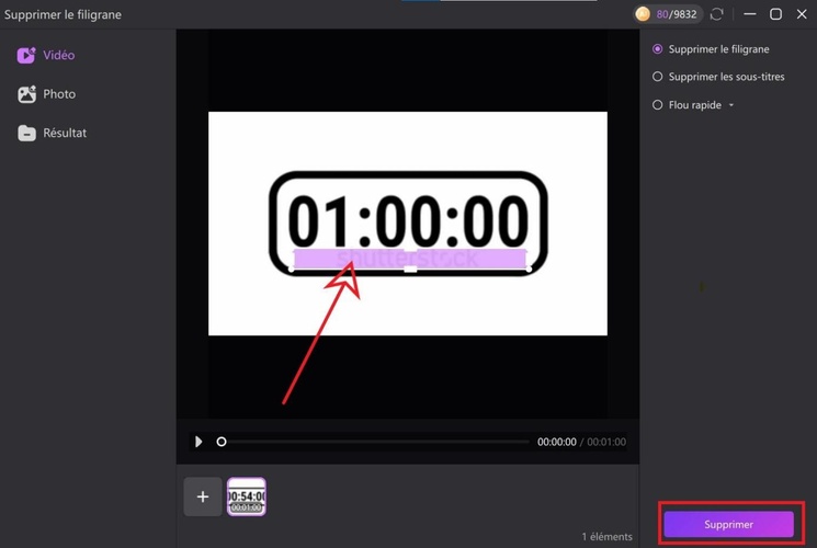 enlever un filigrane sur une vidéo
