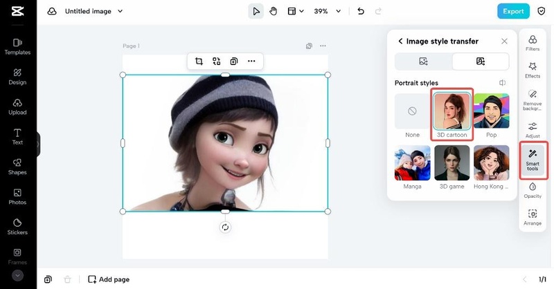 filtre avatar Capcut