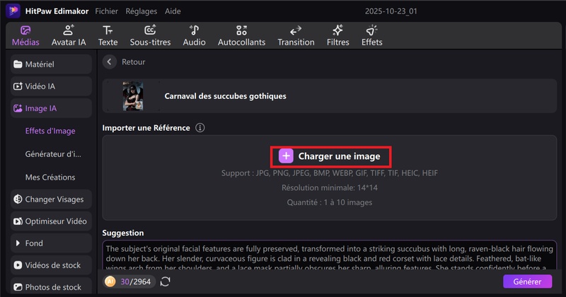 filtre halloween photo en ligne Edimakor effet d’image
