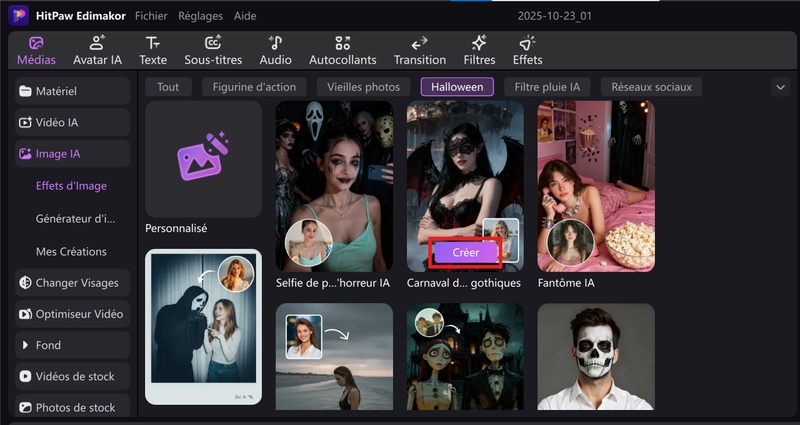 filtre halloween photo en ligne Edimakor effet d’image