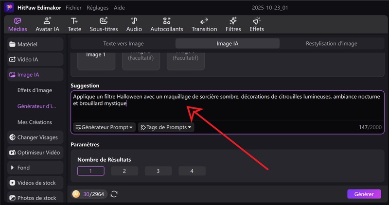 filtre halloween photo en ligne Edimakor