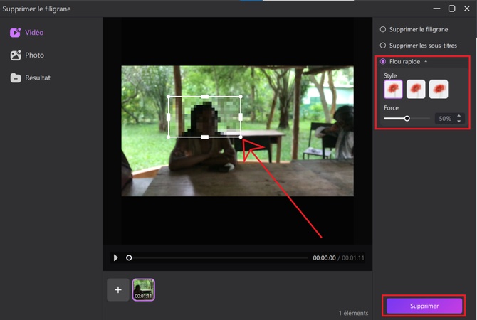 comment flouter un visage sur instagram avec edimakor flou rapide