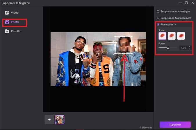 comment flouter une image sur Edimakor