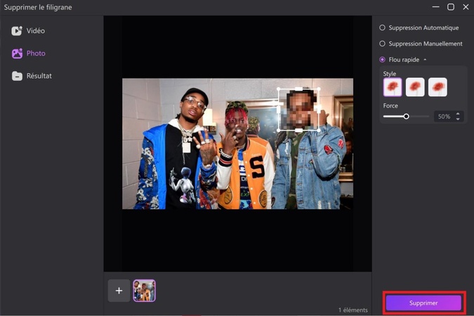 comment flouter une image sur Edimakor