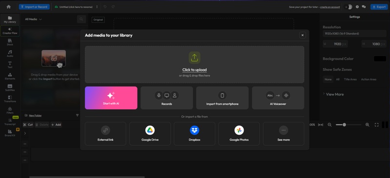 flouter vidéo avec Flixier