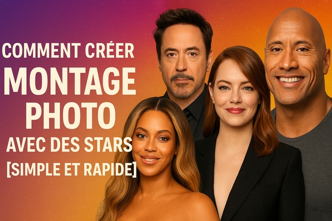 montage photo avec des stars