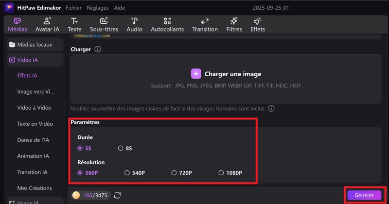 effet ia paramètre Edimakor