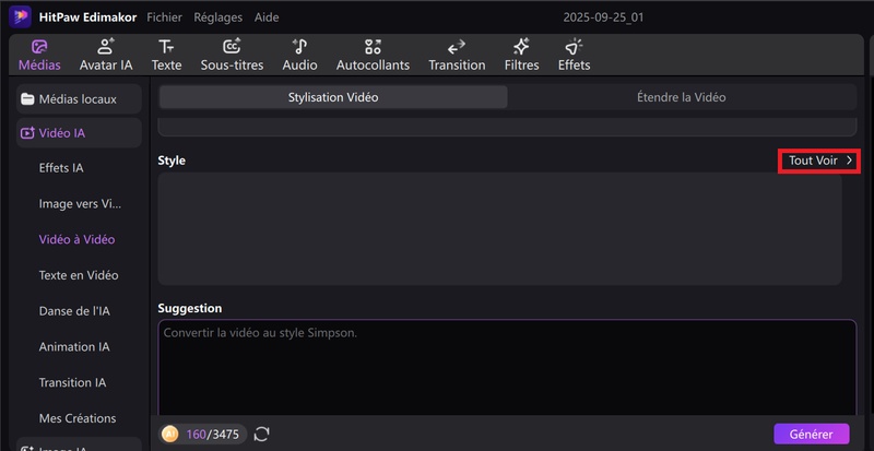 vidéo à vidéo style Edimakor