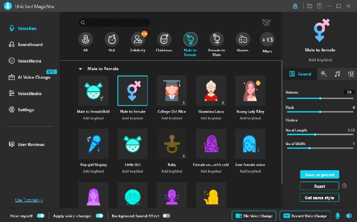 application pour changer la voix d’une vidéo MagicVox