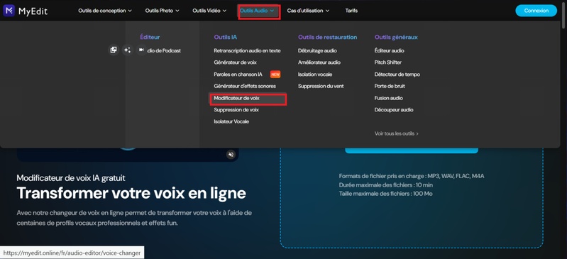 application pour changer la voix d’une vidéo My Edit