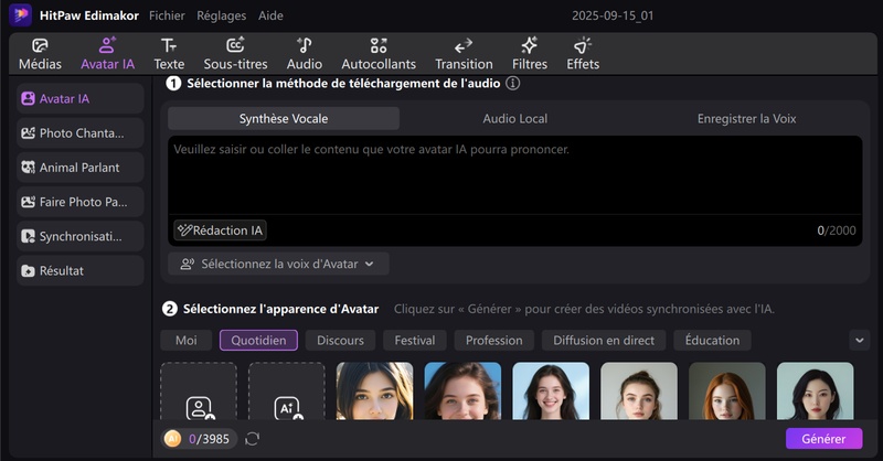 iMovie Mac alternative Edimakor avatar ia