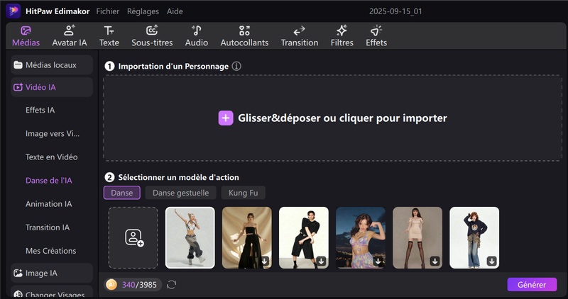 iMovie Mac alternative Edimakor danse ia