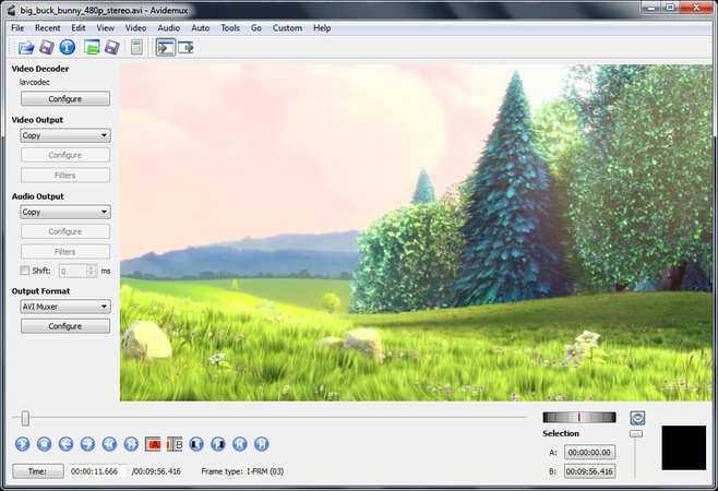 iMovie Mac alternative Avidemux