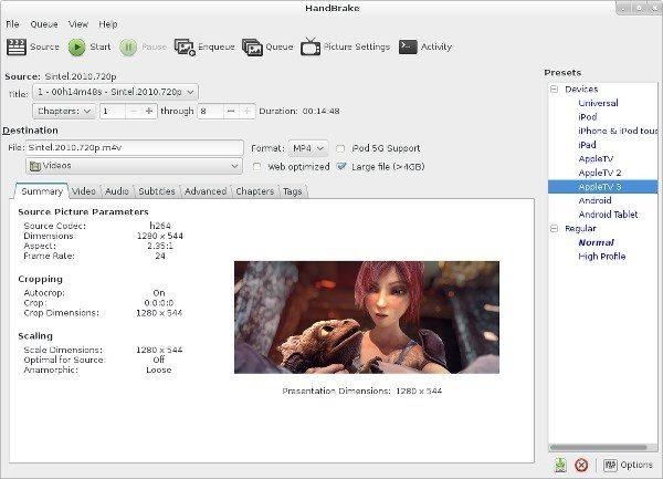 iMovie Mac alternative Handbrake