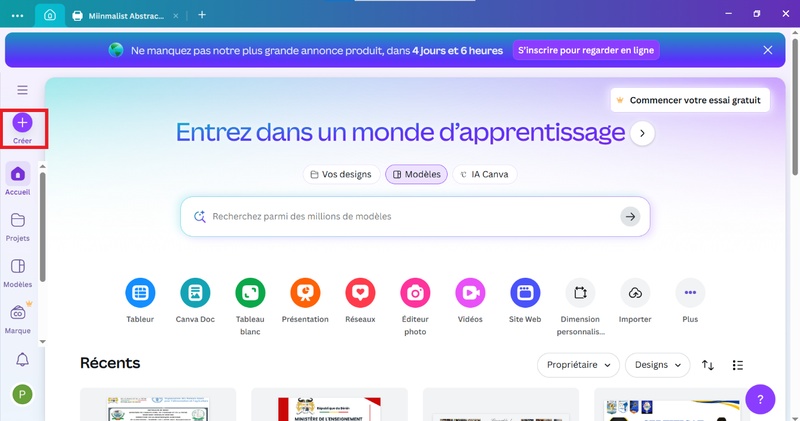 transformer photo en dessin canva
