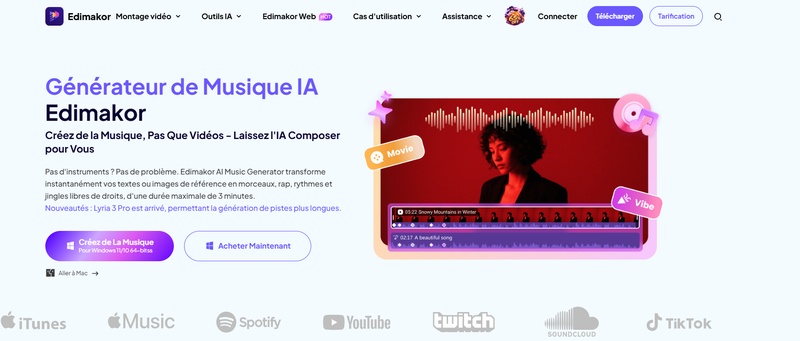 Edimakor Générateur de rap IA pour créer ses propres chansons de rap avec l'intelligence artificielle