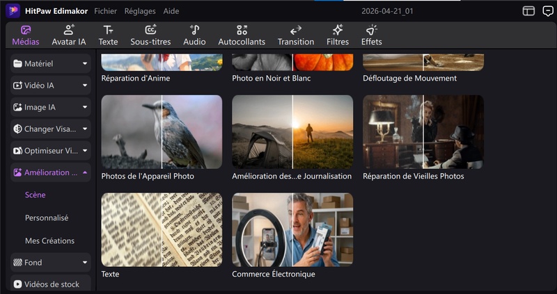 application pour déflouter une photo Ediamkor