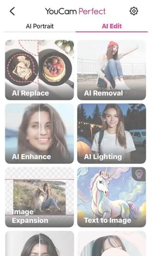 application pour déflouter une photo YouCam Enhance