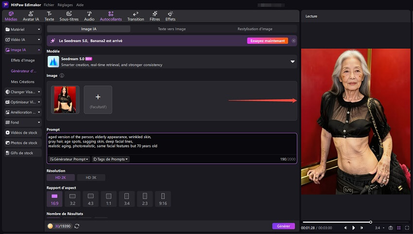Application de vieillissement facial recommandée HitPaw Edimakor