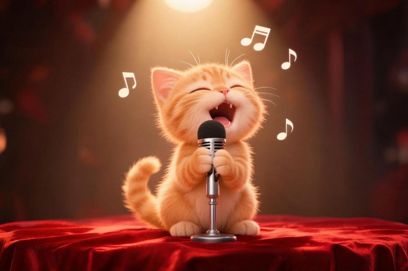 chat qui chante 1