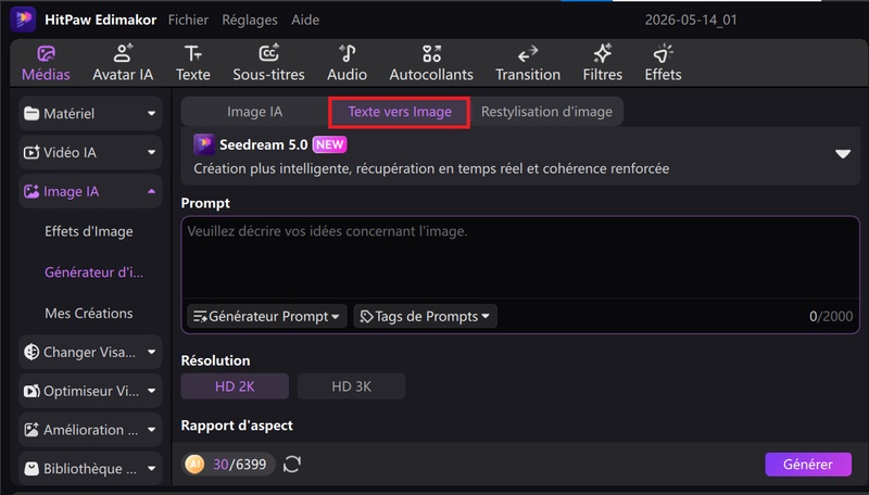 créer un clip musical avec ia avec Edimakor guide 10