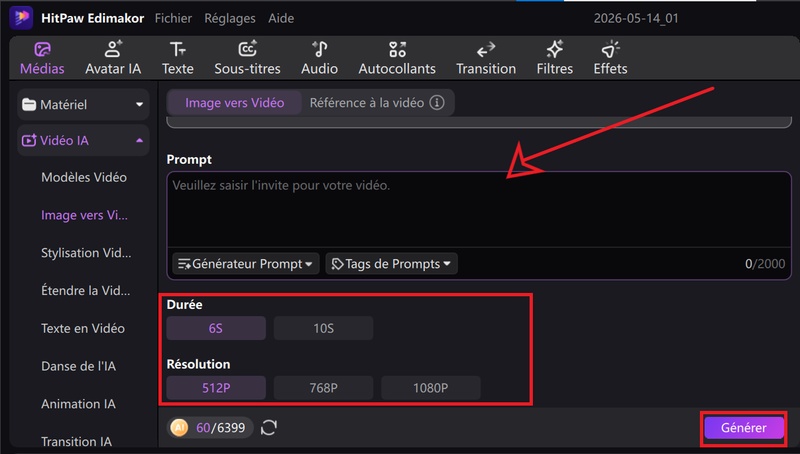 créer un clip musical avec ia avec Edimakor guide 13
