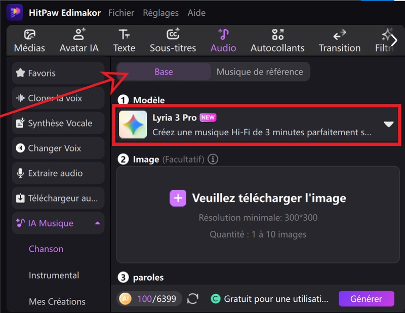 créer un clip musical avec ia avec Edimakor guide 2