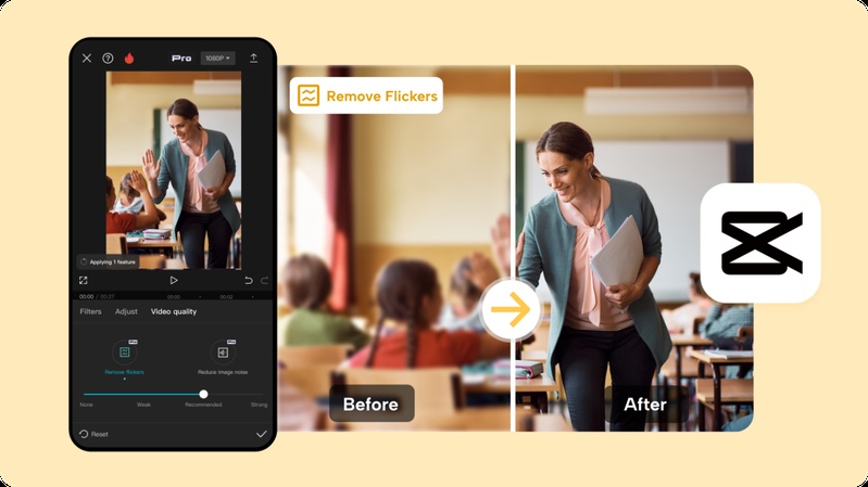 déflouter une vidéo avec CapCut