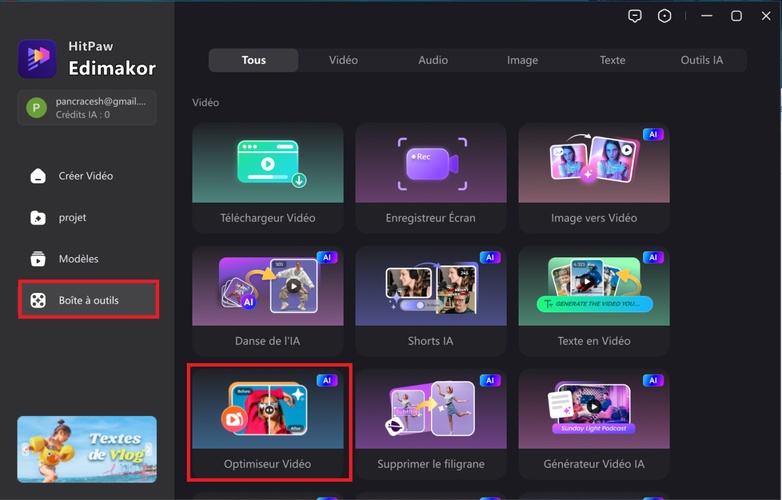 déflouter une vidéo avec Edimakor