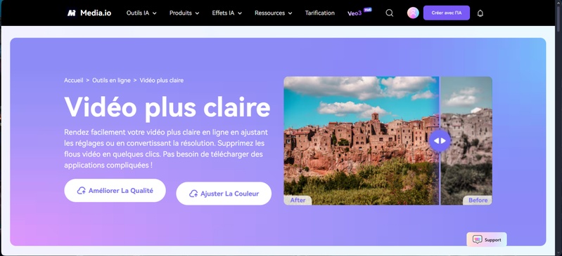 déflouter une vidéo avec Media.io