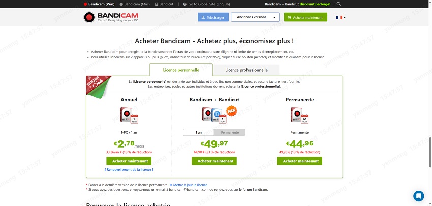 Comment supprimer le filigrane Bandicam 2