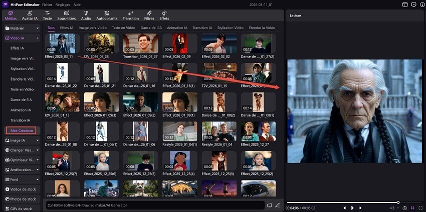 Tutoriel création vidéo de vieillissement avec Edimakor - étape 4